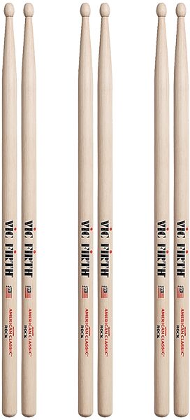 open zoom image for Vic Firth American Classic Rock Drumsticks, pack