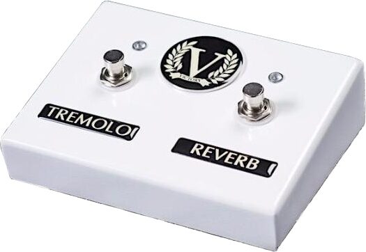 open zoom image for Victory Custom RK50 Head & Combo Dual Footswitch for Tremolo & Reverb, Gloss White, Action Position Back