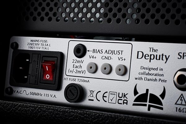 open zoom image for Victory The Deputy Guitar Amplifier Head (25 Watts), New, Rear detail Control Panel