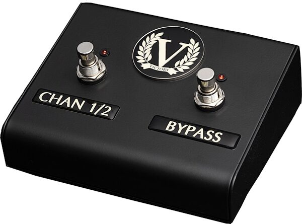 open zoom image for Victory V4 Series Preamp Pedal Standard Dual Footswitch for Bypass & Channel 1/2, Satin Black, Action Position Back