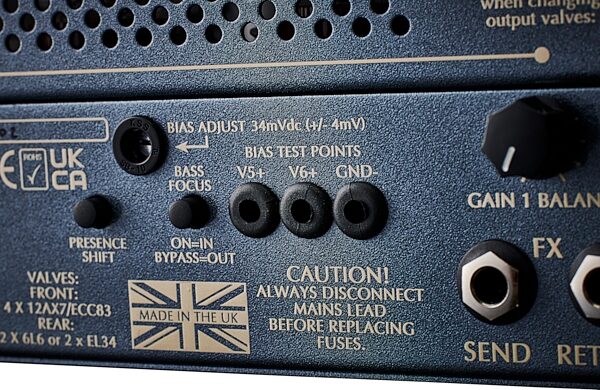 open zoom image for Victory VX The Kraken MKII Amplifier Head, Metal Chassis (50 Watts), New, Action Position Back