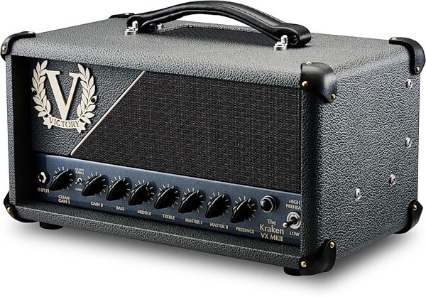 open zoom image for Victory VX The Kraken Compact Guitar Amp Head, Wooden Sleeve (50 Watts), New, Action Position Back