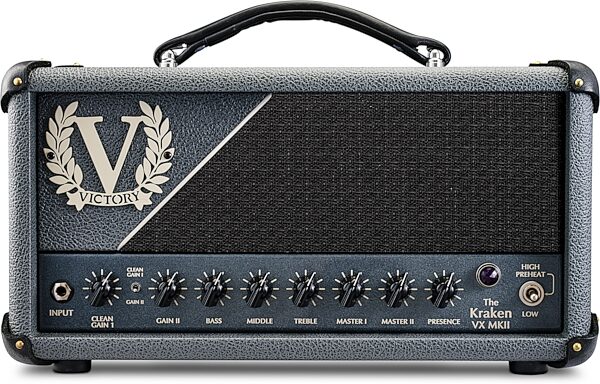 open zoom image for Victory VX The Kraken Compact Guitar Amp Head, Wooden Sleeve (50 Watts), New, Action Position Back