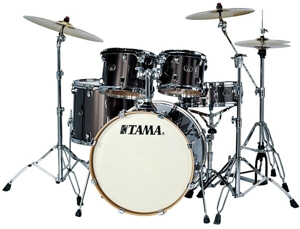 open zoom image for Tama VK52KS Silverstar Accel Driver Drum Shell Kit, 5-Piece, Hairline Metallic Black