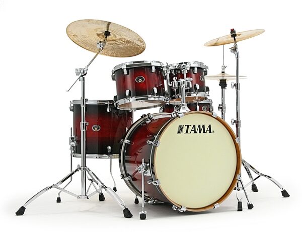 open zoom image for Tama VL52KS Silverstar Accel-Driver 5-Piece Drum Shell Kit, Transparent Red Burst
