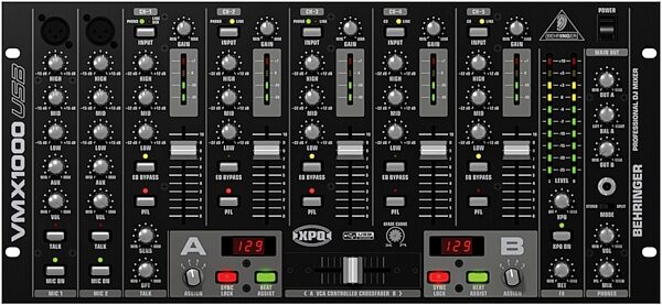 open zoom image for Behringer VMX1000USB Pro 7-Channel DJ Mixer with USB, Main