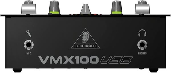 open zoom image for Behringer VMX100USB Pro 2-Channel DJ Mixer with USB, Front