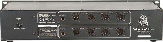 open zoom image for VocoPro UHF-8800 Pack 8-Channel Wireless Microphone System, Band 9A thru 9H (902.00 - 925.80 MHz), with Gig Bag, Open Box (Like New), Rear