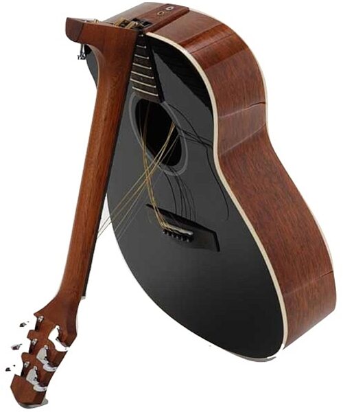 open zoom image for Voyage-Air VAOM-04 Folding Orchestra Acoustic Guitar with Gig Bag, Black - Folded