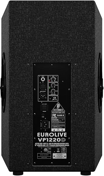 open zoom image for Behringer Eurolive VP1220D 2-Way Powered PA Speaker (550 Watts, 1x12"), Rear