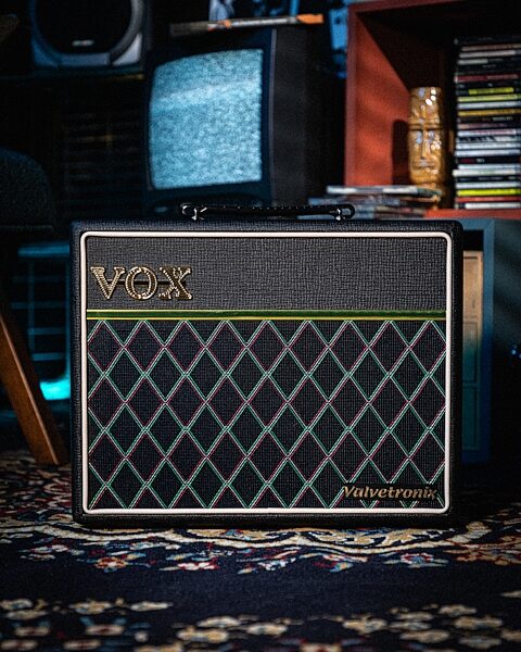open zoom image for Vox VT20X Modeling Guitar Combo Amplifier (20 Watts, 1x8"), Classic Blue, Action Position Back