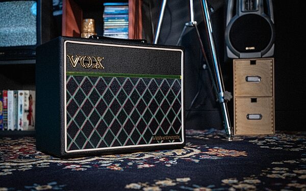 open zoom image for Vox VT20X Modeling Guitar Combo Amplifier (20 Watts, 1x8"), Classic Blue, Action Position Back