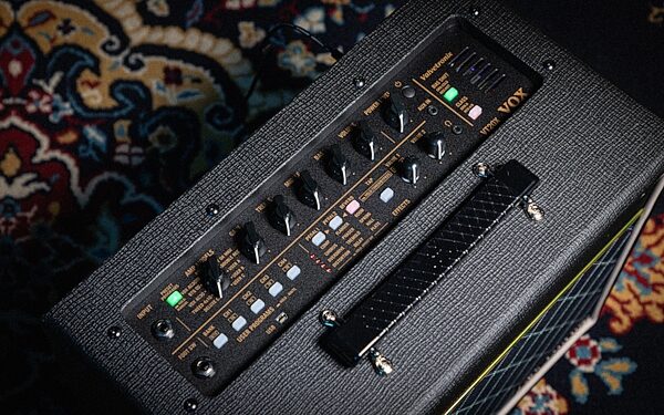 open zoom image for Vox VT20X Modeling Guitar Combo Amplifier (20 Watts, 1x8"), Classic Blue, Action Position Back