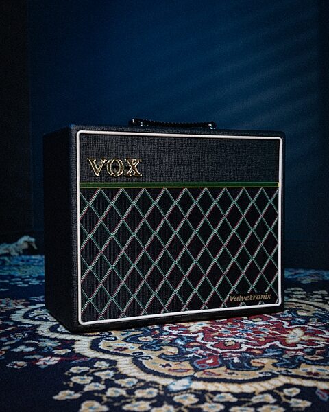open zoom image for Vox VT40X Modeling Guitar Combo Amplifier (40 Watts), Classic Blue, Action Position Back