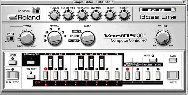 open zoom image for Roland VariOS Open System Module, 303 Screen