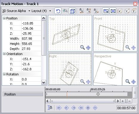 open zoom image for Sony Vegas Digital Video and Audio Software (Windows), 3D Track Motion