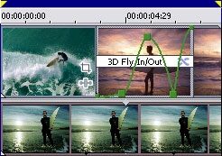 open zoom image for Sony Vegas Digital Video and Audio Software (Windows), Transition Progress Envelopes