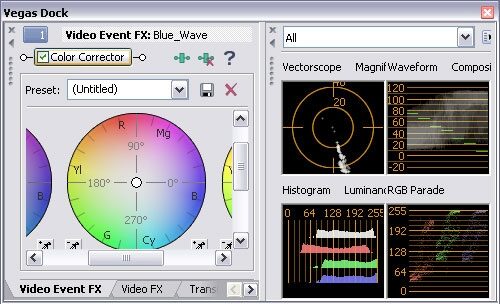 open zoom image for Sony Vegas Digital Video and Audio Software (Windows), User-definable Window Docking