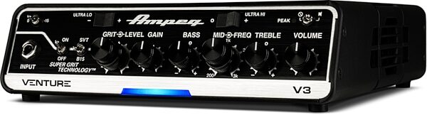 open zoom image for Ampeg Venture V3 Bass Guitar Amplifier Head (300 Watts), New, Angled Front