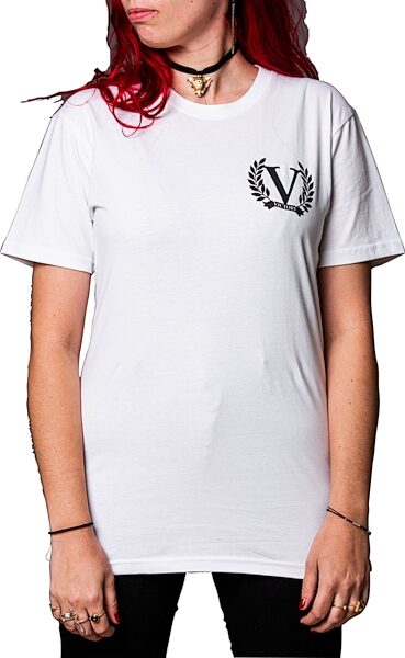 open zoom image for Victory Sheriff T-Shirt, White with Black Logo, Large, Action Position Back