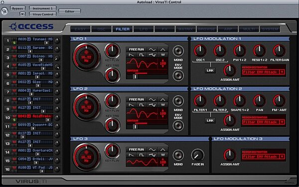 open zoom image for Access Virus TI Desktop Integrated Modeling Synth, LFO Control