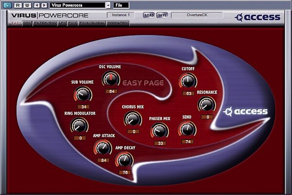 open zoom image for Access Virus Software Instrument for Powercore VST, Main