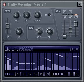 open zoom image for Cakewalk Software Fruity Loops FLStudio (Windows), Vocoder Screenshot