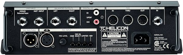 open zoom image for TC-Helicon VoiceLive Vocal Floor Processor, Rear