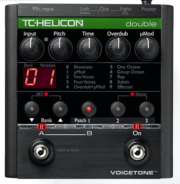 open zoom image for TC-Helicon VoiceTone Double Vocal Effects Pedal, Main