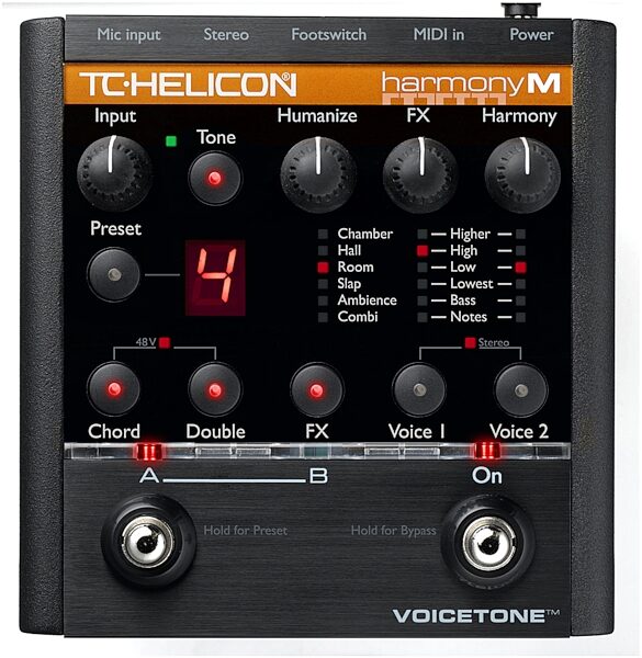 open zoom image for TC-Helicon VoiceTone Harmony-M Vocal and Keyboard Effects Pedal, Main