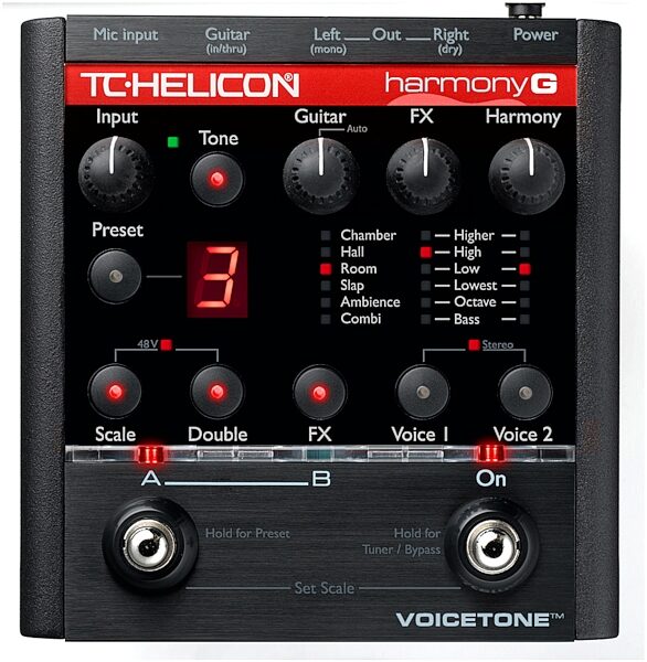 open zoom image for TC Helicon VoiceTone Harmony-G Guitar and Vocal Effects Pedal, Main