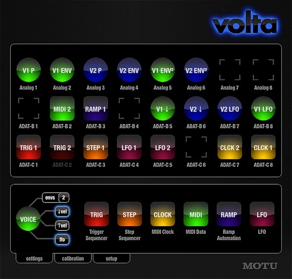 open zoom image for MOTU Volta Voltage Controlled Instrument Plug-In, Screenshot