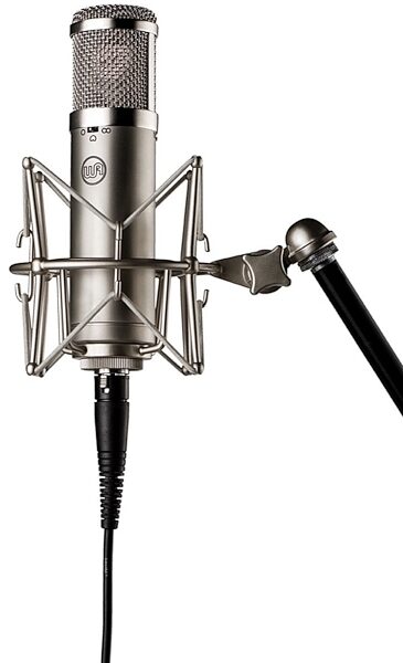 open zoom image for Warm Audio WA-47jr Large-Diaphragm Condenser Microphone, Nickel, Angle