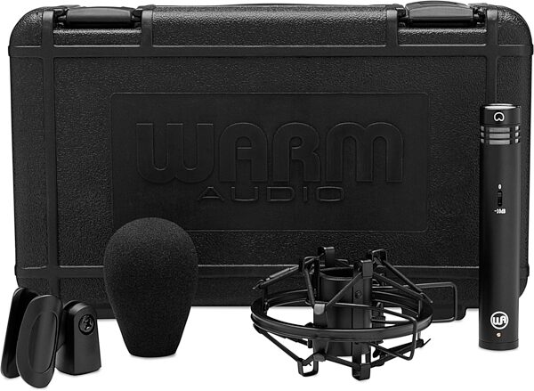 open zoom image for Warm Audio WA-84 Small-Diaphragm Condenser Microphone, Single Microphone, Black, Main with all components Front