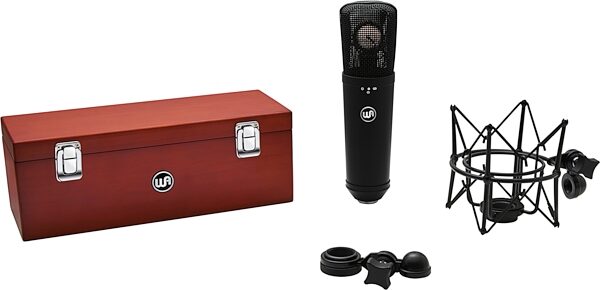 open zoom image for Warm Audio WA-87 R2 Large-Diaphragm Condenser Microphone, Black, Main with all components Front