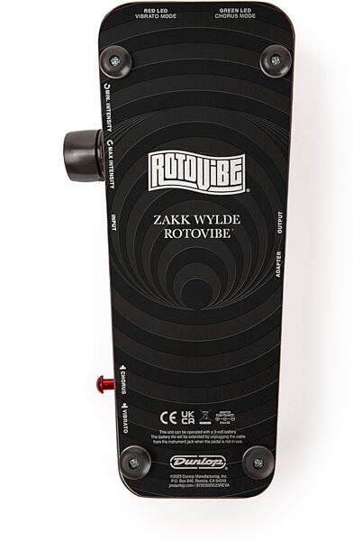 open zoom image for Dunlop Wylde Audio Rotovibe Chorus Vibrato Pedal, New, Action Position Back