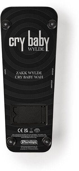 open zoom image for Dunlop Wylde Audio Cry Baby Wah Pedal, New, Action Position Back