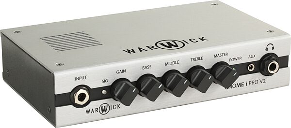 open zoom image for Warwick Gnome i Pro V2 Digital Pocket Bass Amp Head (300 Watts), New, Action Position Back