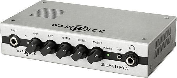 open zoom image for Warwick Gnome i Pro V2 Digital Pocket Bass Amp Head (300 Watts), New, Action Position Back