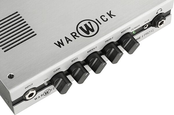 open zoom image for Warwick Gnome i Pro V2 Digital Pocket Bass Amp Head (300 Watts), New, Action Position Back