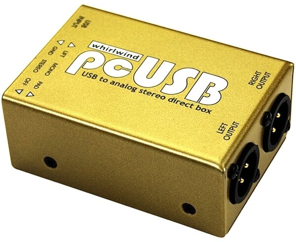 open zoom image for Whirlwind PCUSB USB to Analog Stereo Direct Box, New, Main