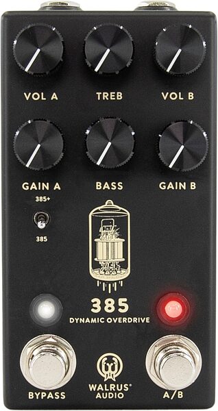 open zoom image for Walrus Audio 385 MkII Overdrive Pedal, Black, Action Position Back
