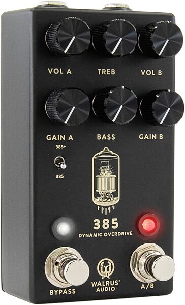 open zoom image for Walrus Audio 385 MkII Overdrive Pedal, Black, Action Position Back