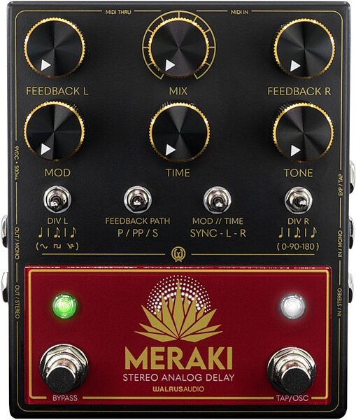open zoom image for Walrus Audio Meraki Analog Stereo Delay Pedal, New, Action Position Back