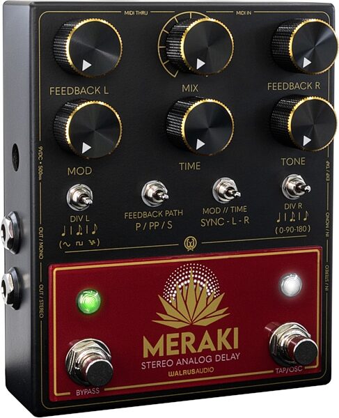 open zoom image for Walrus Audio Meraki Analog Stereo Delay Pedal, New, Action Position Back