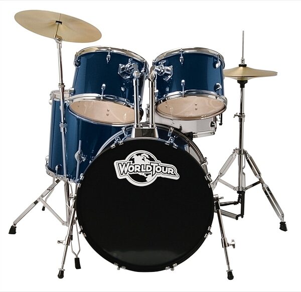 open zoom image for World Tour ST5 Standard 5-Piece Drum Kit, Blue Metallic