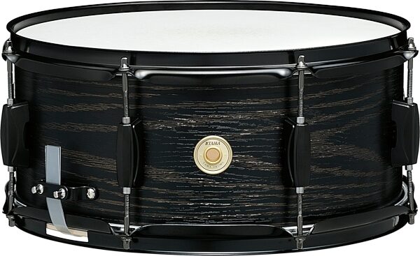 open zoom image for Tama Woodworks Snare Drum, Black on Black Oak, 6.5x14", Action Position Back