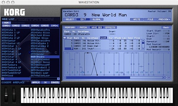 open zoom image for Korg KLCDE Legacy Collection Digital Edition Software (Macintosh and Windows), Wavestation Sequencer