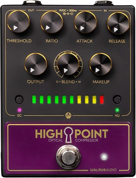open zoom image for Walrus Audio Highpoint Optical Compressor Pedal, Black, Main