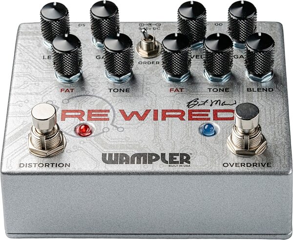 open zoom image for Wampler ReWired Brent Mason Signature Overdrive/Distortion Pedal, New, Action Position Back
